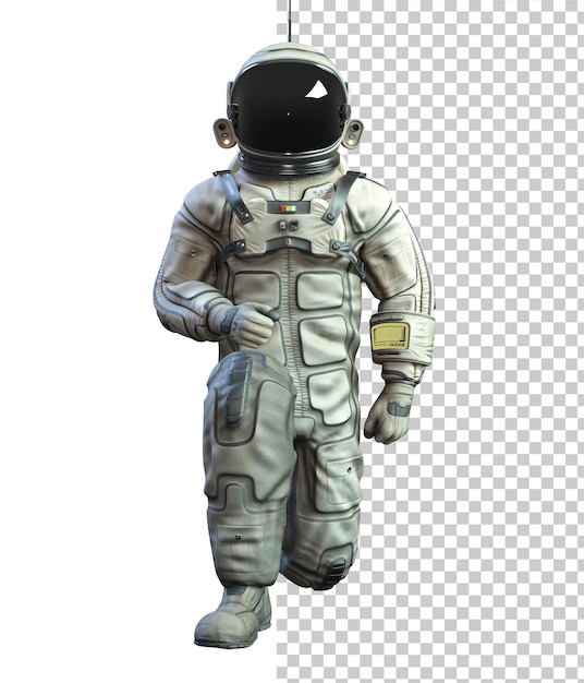 Astronauta em fundo transparente renderização 3D