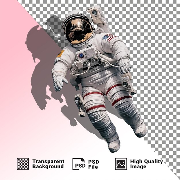 PSD un astronauta en un traje espacial aislado en un fondo transparente png