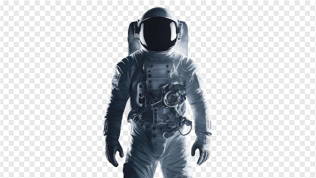 PSD un astronauta en un traje espacial con un traje espacial en