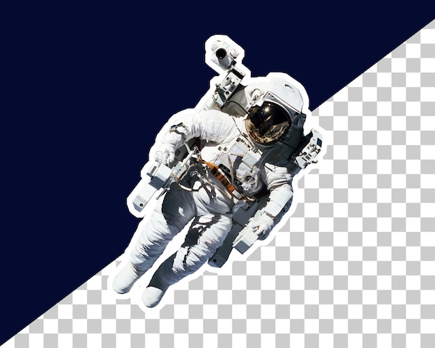Un astronauta está volando en un traje espacial psd