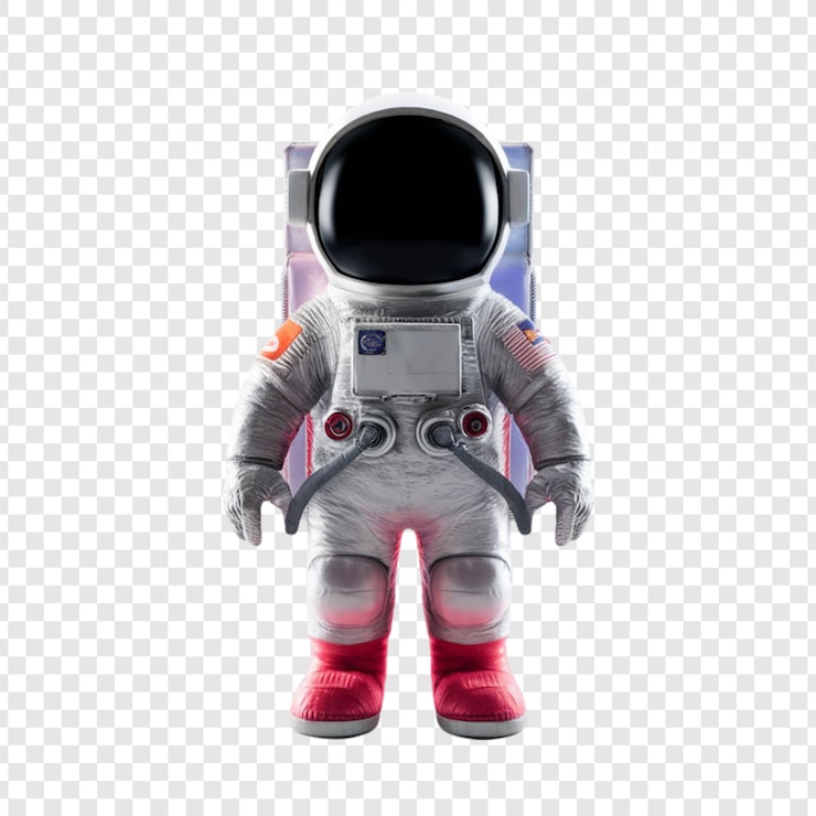 PSD astronaute 3d isolé sur un fond transparent