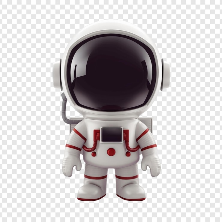 PSD un astronaute blanc avec un casque sur la tête
