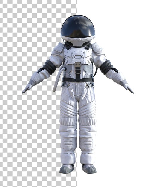 PSD astronaute sur fond transparent rendu en 3d