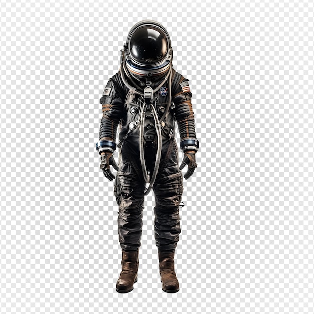 Astronautenanzug auf transparentem hintergrund, kosmonautenkostüm, png, generative ki