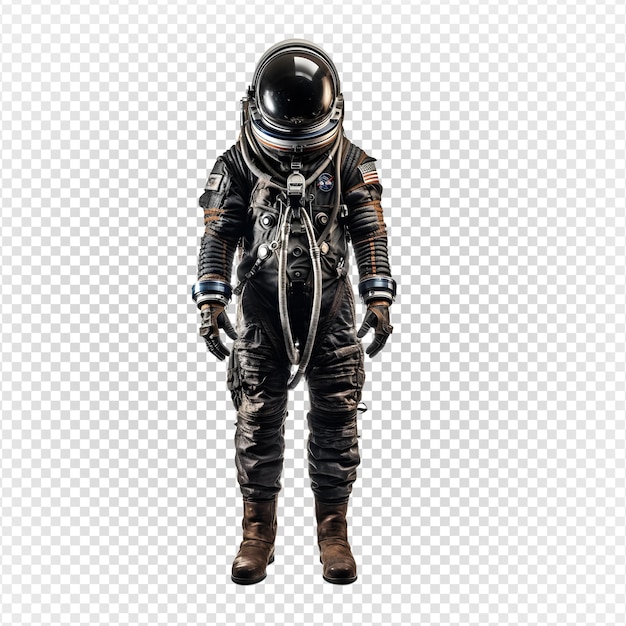 Astronautenanzug auf transparentem Hintergrund, Kosmonautenkostüm, PNG, generative KI