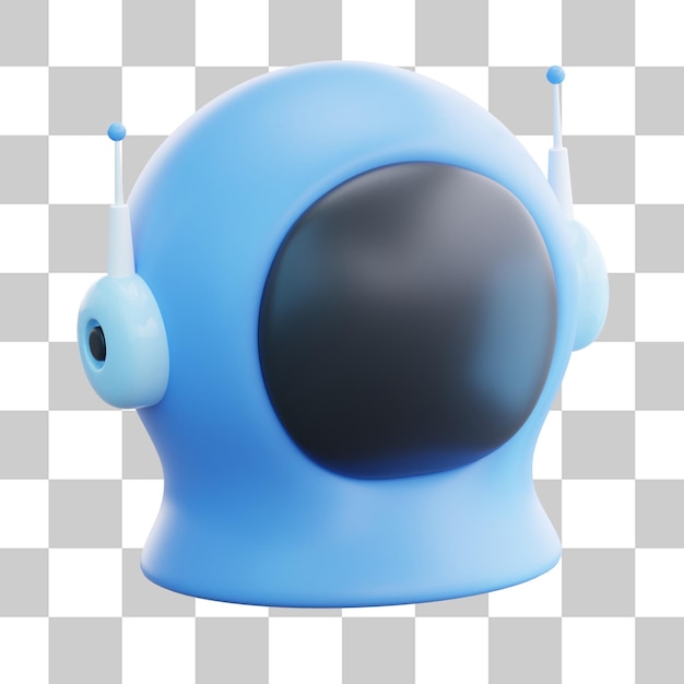 Astronautenhelm 3d-illustration