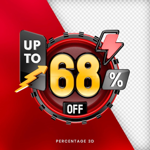 Até 68% de desconto em banner 3d isolado em psd premium