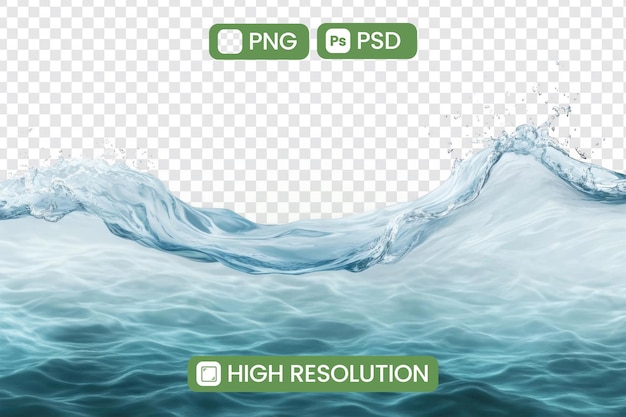 Atemberaubende Hochauflösung Ozeanwellen Crashing PNG PSD Downloads Ruhe Wasser Texturen für Design-Projekte fesselnde Naturszene mit nahtloser Wasseroberfläche Ideal für Hintergründe und digitale Kunst