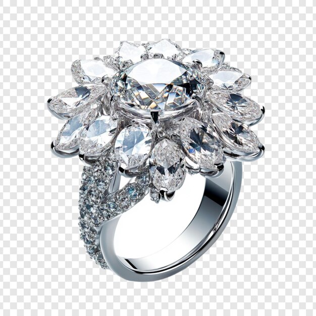 Atemberaubender Diamantenring mit Blumendesign, funkelnde Eleganz, Schmuck