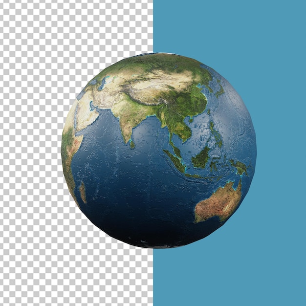 PSD atlas carte du monde globe illustration de rendu 3d