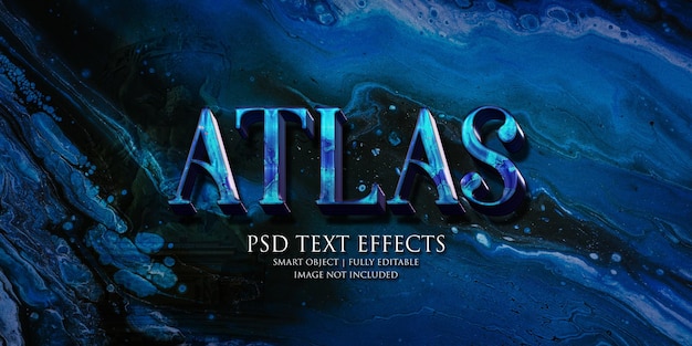 PSD atlas-texteffekt