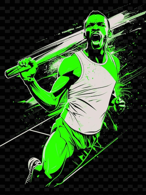 Atleta de pista sosteniendo el bastón de relevo con un final victorioso ilustración de li fondo deportivo plano 2d