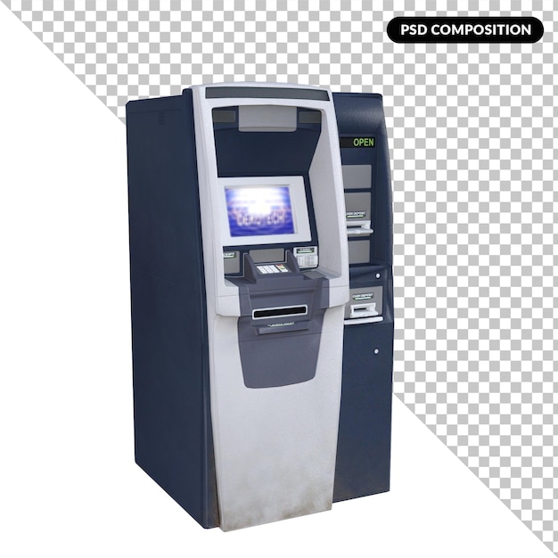 ATM 3d rendering isolato premium PSD