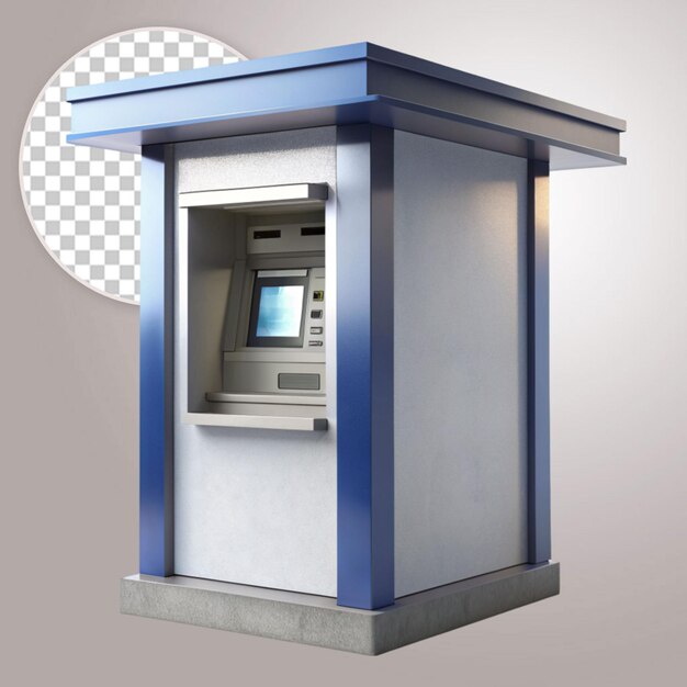 PSD atm sur un fond transparent