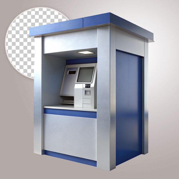 PSD atm en un fondo transparente