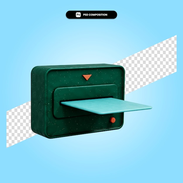 Atm ilustração 3d render isolada