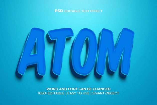 Atom 3D-Texteffekt