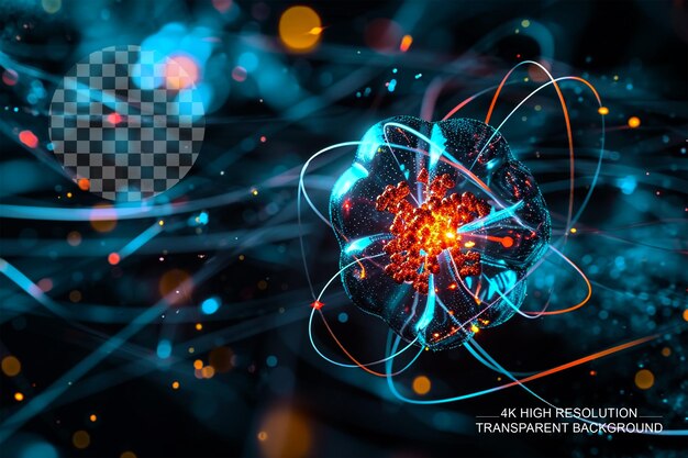 PSD atomstruktur und forschung über transparenten hintergrund