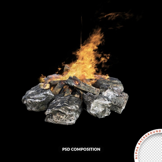 Atout camping rendu 3d premium Psd