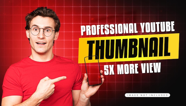 PSD atractivo nuevo modelo de diseño de miniatura de youtube