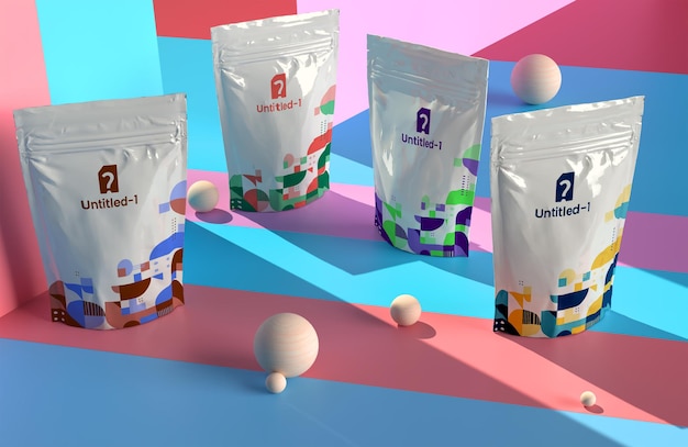 PSD el atractivo visual cautivó a los consumidores con bolsas creativas