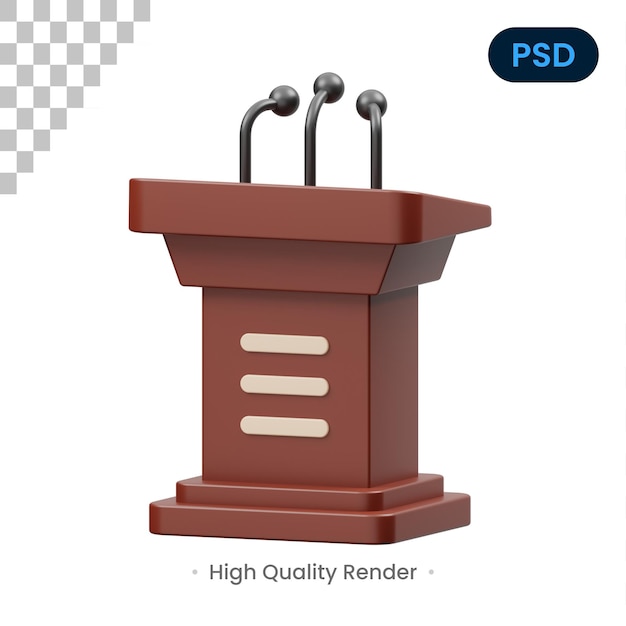 PSD atril, 3d, icono