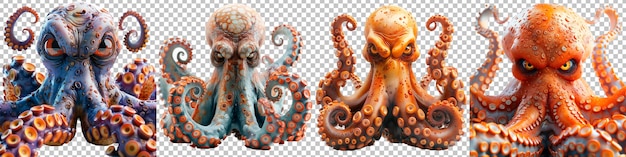 PSD l'attaque du kraken avec un fond transparent