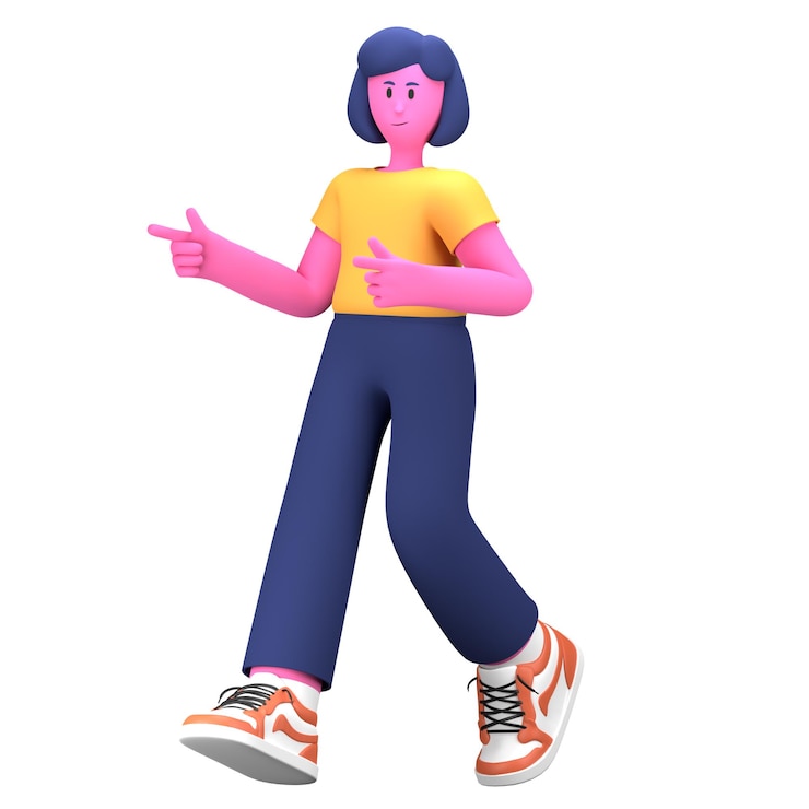 PSD attività per ragazze posture creative per camminare