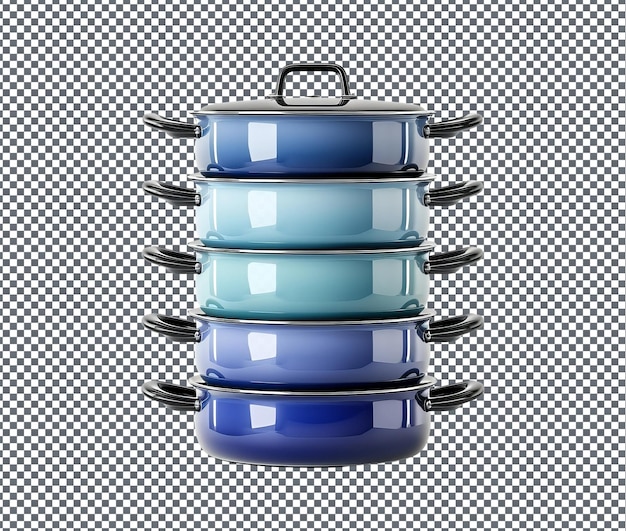 Attractive And Magnificent Modular Stackable Cookware isolated on transparent background