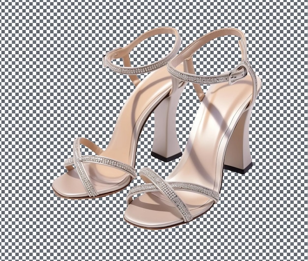 Attractive et charmante Sexy blingbling cocktail femmes chaussures isolées sur un fond transparent