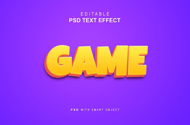 Attraktive 3D-Spieltexteffekte
