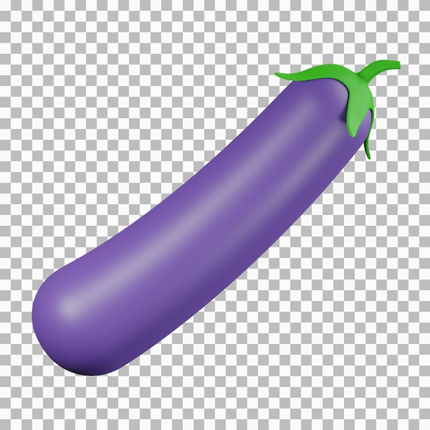 Aubergine 3d-darstellung. aubergine 3d-darstellung.