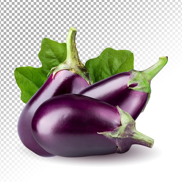 PSD aubergine fraîche isolée