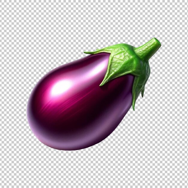 PSD aubergine isolée sur un fond transparent ai génératif