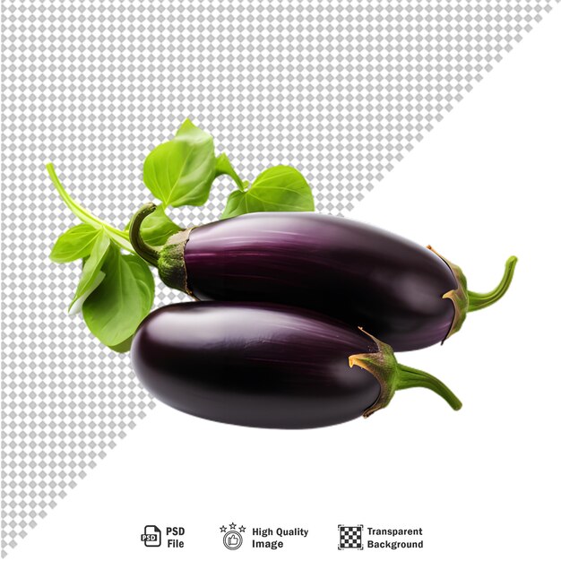 PSD des aubergines sur un fond transparent