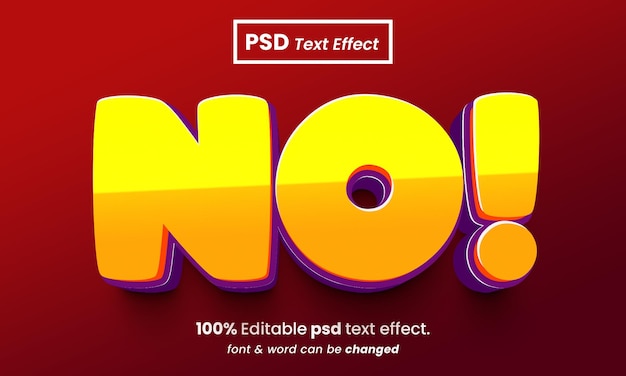 Aucun Effet De Texte Psd Premium Modifiable En 3d