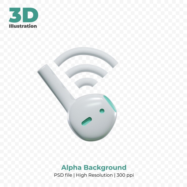 PSD áudio sem fio 3d