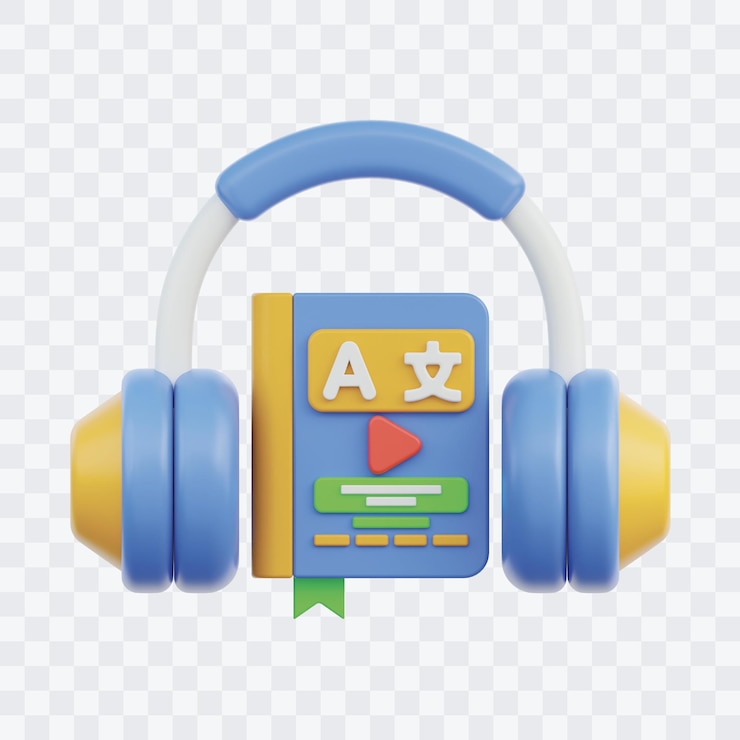 PSD audiolibro ilustración 3d