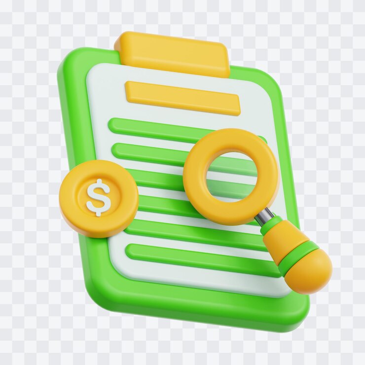 PSD audit 3d illustration