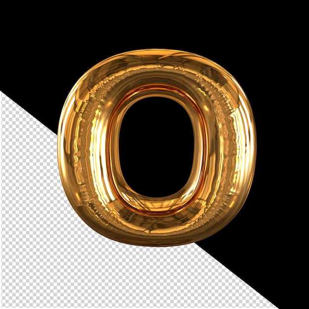 Aufblasbarer Symbolbuchstabe o
