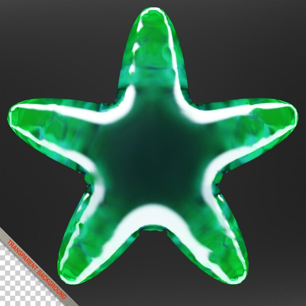 Aufgeblähter 3D-Ferienstern