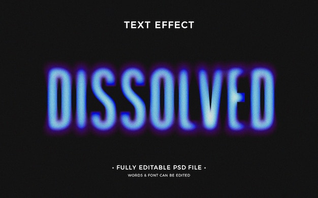 Aufgelöster Text-Effekt