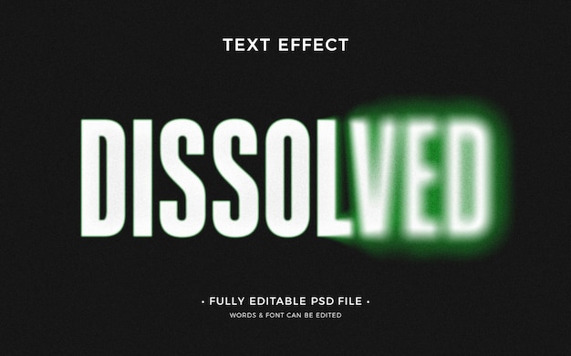 Aufgelöster Text-Effekt