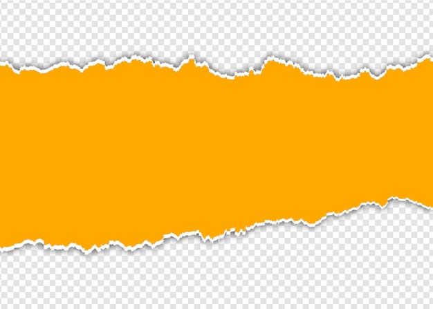Aufgerissenes orangefarbenes Papier