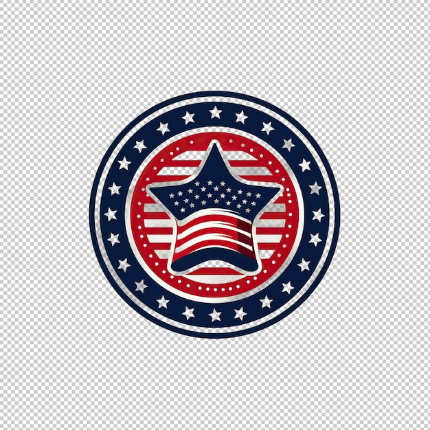 PSD aufkleber-logo americano isolierter hintergrund iso