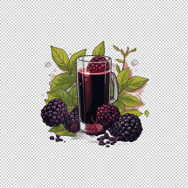 PSD aufkleber-logo elderberry juice isolierter hintergrund