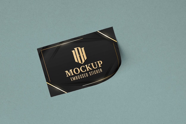 PSD aufkleber-mockup-design