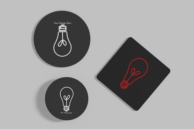 PSD aufkleber-mockup