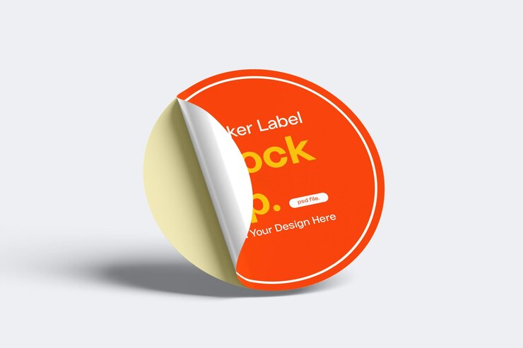 PSD aufkleberetiketten-mockup