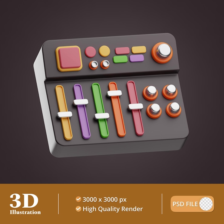PSD aufnahmeaufzeichnung equalizer-abbildung 3d